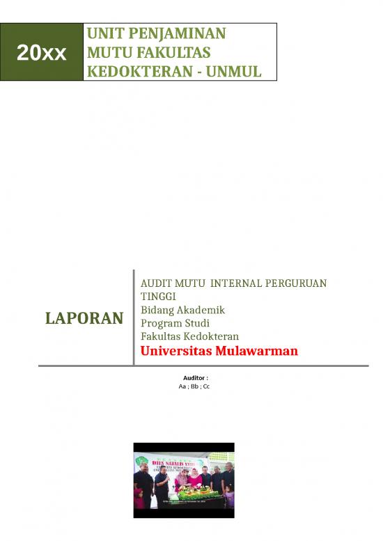 Laporan Doc 13060 | Form 8 Laporan Audit Mutu Internal (contoh)