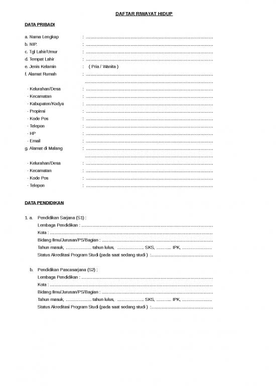 picture File - Daftar Riwayat Hidup Id 13342 | Formulir Biodata Curriculum Vitae Psmab