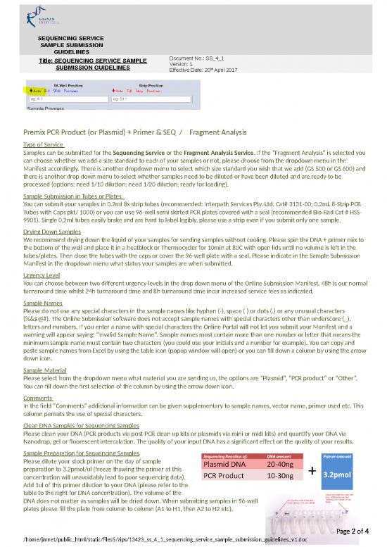 Research Pdf 11897 Ss 4 1 Sequencing Service Sample Submission