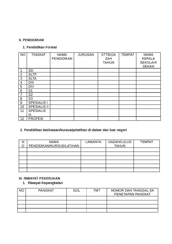 File - Daftar Riwayat Hidup Id 13279 | Formulir Lampiran B Daftar ...