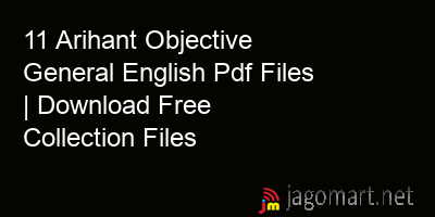 picture 11 Arihant Objective General English Pdf Files | Download Free Collection Files