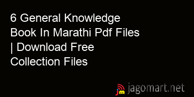 picture 6 General Knowledge Book In Marathi Pdf Files | Download Free Collection Files