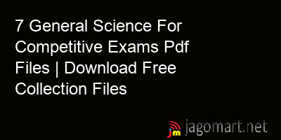 picture 7 General Science For Competitive Exams Pdf Files | Download Free Collection Files