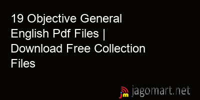 picture 19 Objective General English Pdf Files | Download Free Collection Files