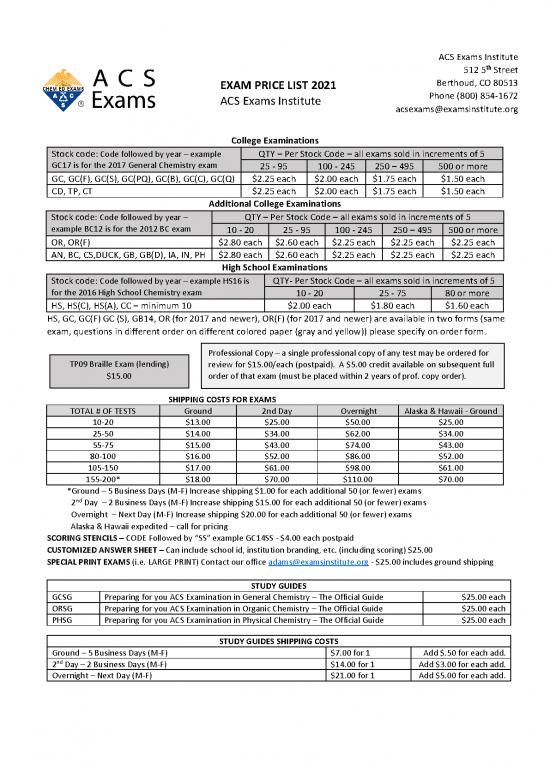 picture1_Acs General Chemistry Exam Pdf 123342 | 2021 Exams Price List Pdf