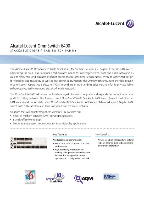 picture_Software Design Pdf 124554 | Alcatel Lucent Omniswitch 6400