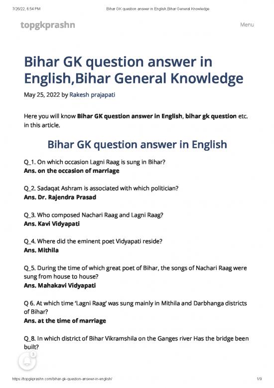 picture_General Knowledge Pdf 122868 | Bihar Gk Question Answer In Englishbihar General Knowledge