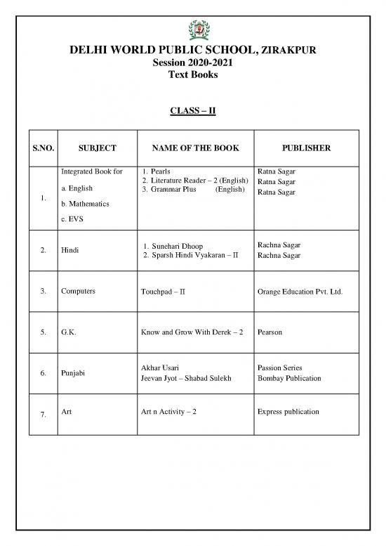 picture_Book List Grades Ii X