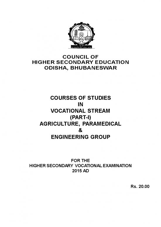 picture Theory Of Production Pdf 123446 | Chse Course Of Studies Vocational Stream (part I) 2015