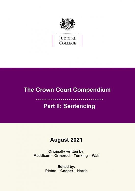 picture_Crown Court Compendium Part Ii Sentencing August 2021