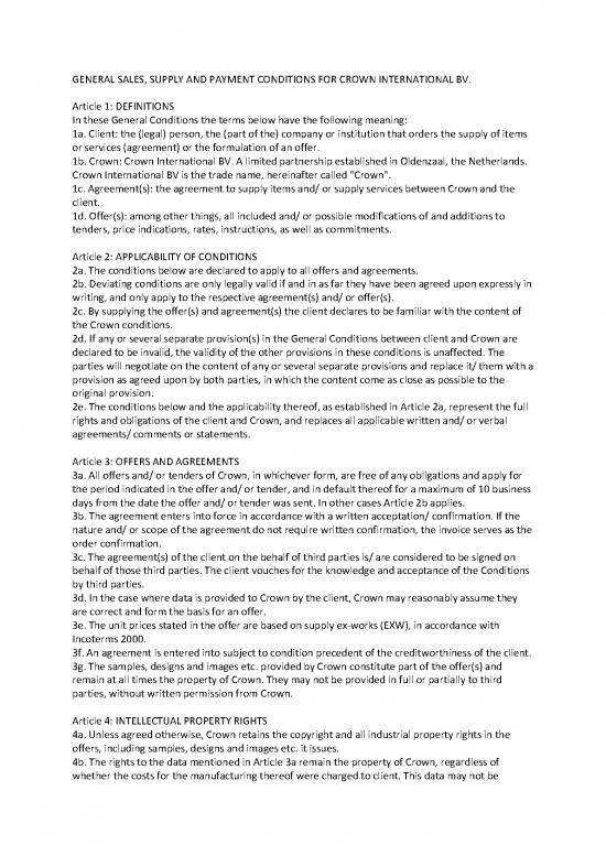 picture_One Person Company Pdf 125030 | Crown International  General Terms And Conditions