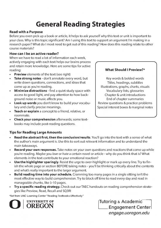 picture General Knowledge Pdf 122768 | General Reading Strategies Final