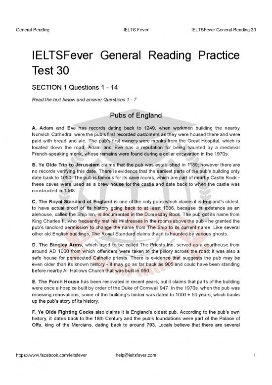 Ieltsfever Reading Practice Test