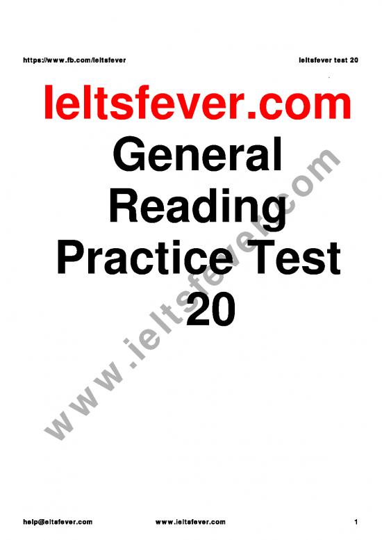 picture_General Reading Test Pdf 124765 | Ieltsfever General Reading Practice Test 20 Pdf