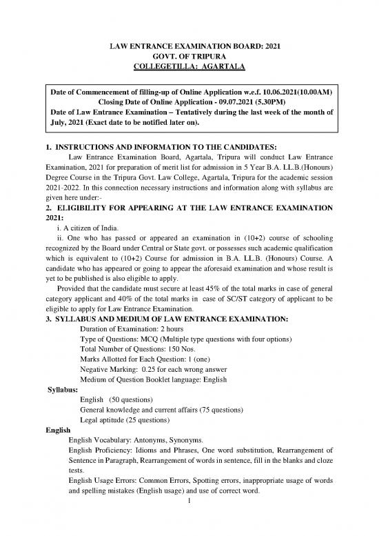 picture1_Academic Pdf 124524 | Instruction To Law Entrance Exam 2021 Ocr