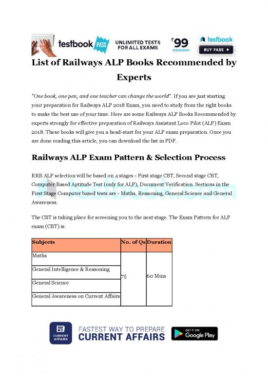 picture1_General Awareness Pdf 122942 | List Of Railways Alp Books Recommended By Experts
