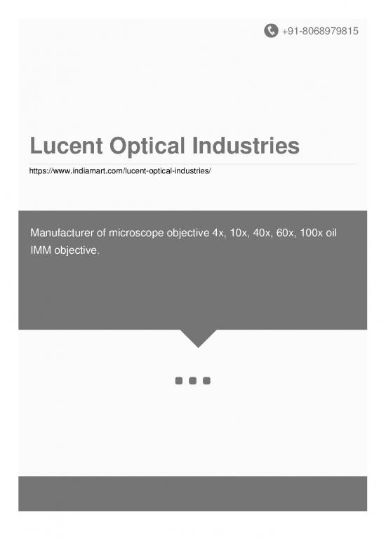 picture_Lucent Objective Pdf 123575 | Lucent Optical Industries
