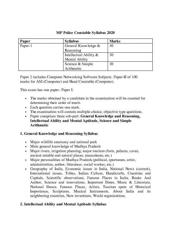 picture General Science Mcq Pdf 123996 | Mp Police Constable Syllabus 2020