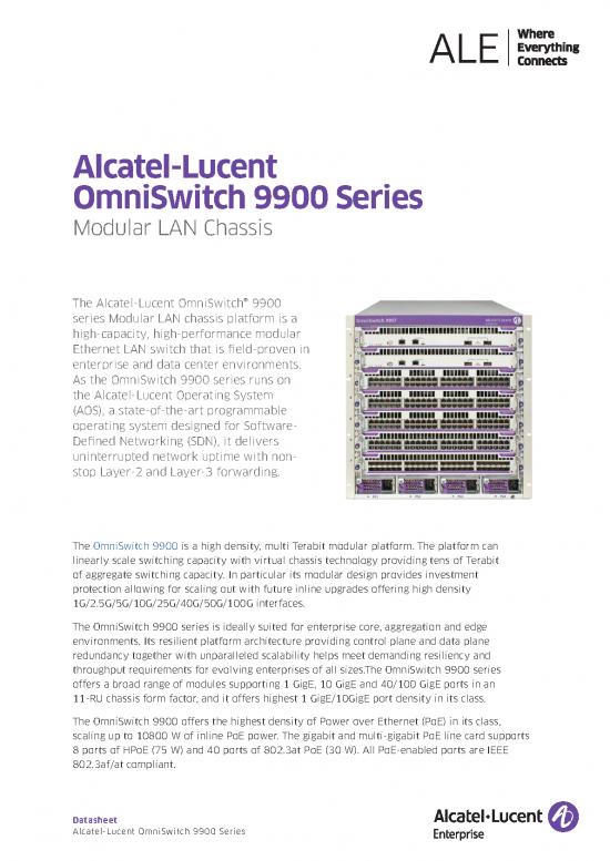 picture_System Software Pdf 124969 | Omniswitch 9900 Modular Lan Chassis Datasheet