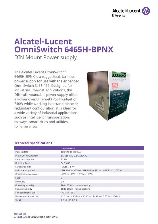picture_Industrial Pdf 124967 | Os6465h Bpnx 240w Power Supply Datasheet En