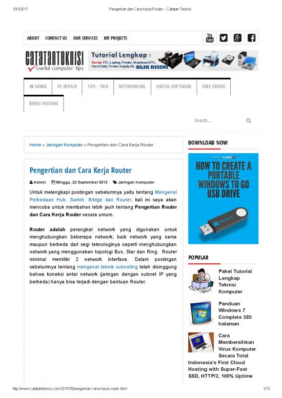 picture_Tutorial Pdf 123230 | Pengertian Dan Cara Kerja Router Catatan Teknisi