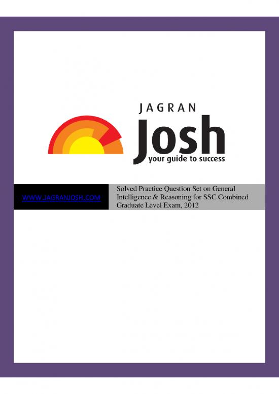 picture General Intelligence And Reasoning Pdf 122807 | Solved Practice Question Set On General Intelligence And Reasoning For Ssc Combined Graduate Level Exam 2012