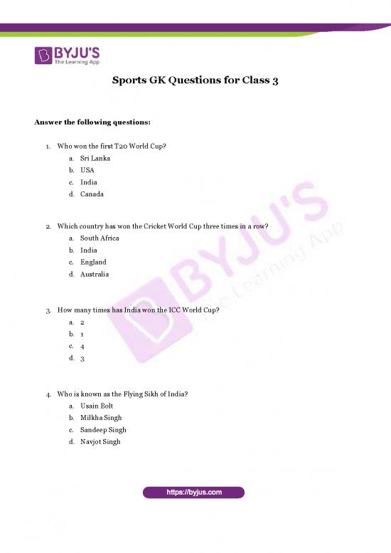 picture1_Flying Pdf 122986 | Sports Gk Questions For Class 3