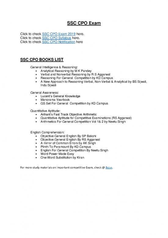 picture General Knowledge Pdf 122762 | Ssc Cpo Exam Book List Pdf