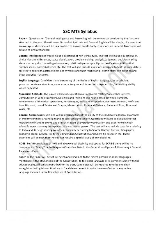 picture General Awareness For Ssc Mts Pdf 124131 | Ssc Mts Exam Syllabus