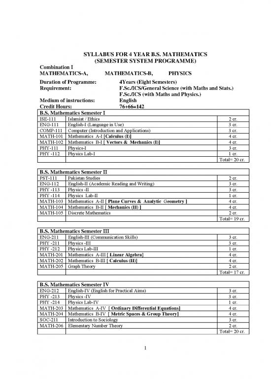 picture_General Science Pdf In English 124576 | Syllabus 4 Year Bs Math