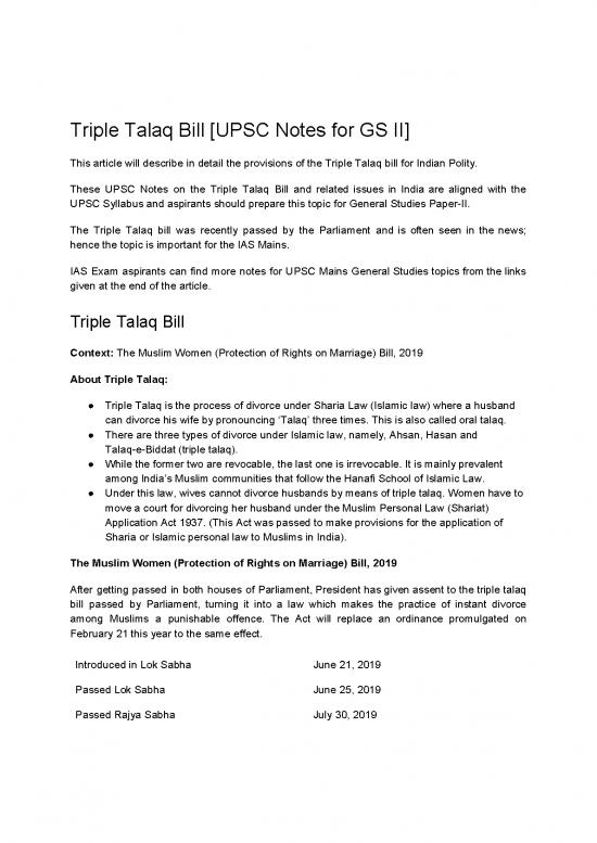 picture1_General Studies For Upsc Pdf 124481 | Triple Talaq Bill Upsc Notes For Gs Ii