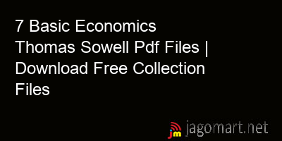 picture 7 Basic Economics Thomas Sowell Pdf Files | Download Free Collection Files