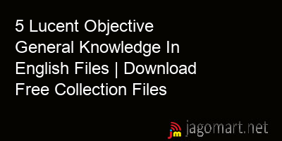 picture 5 Lucent Objective General Knowledge In English Files | Download Free Collection Files