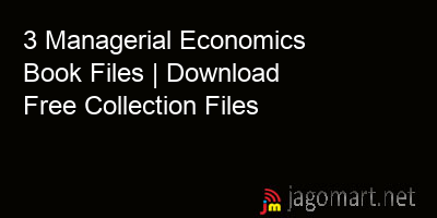 picture 3 Managerial Economics Book Files | Download Free Collection Files