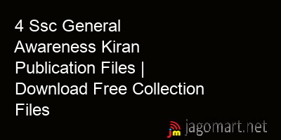 picture 4 Ssc General Awareness Kiran Publication Files | Download Free Collection Files