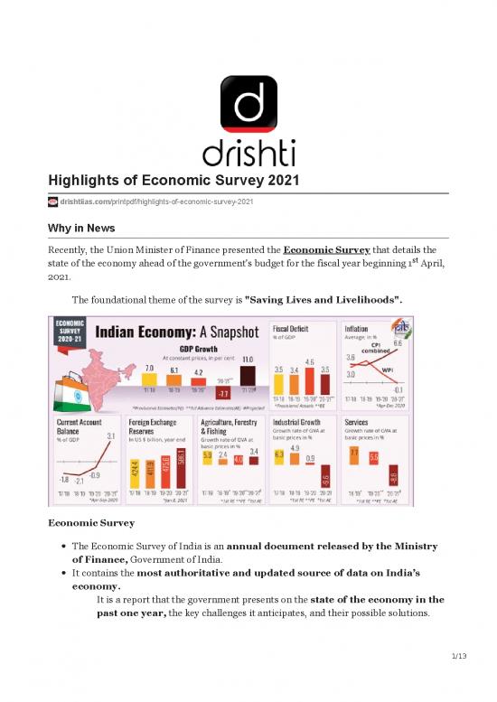 picture1_Economic Survey 125736 | 1614781322 Highlights Of Economic Survey 2021
