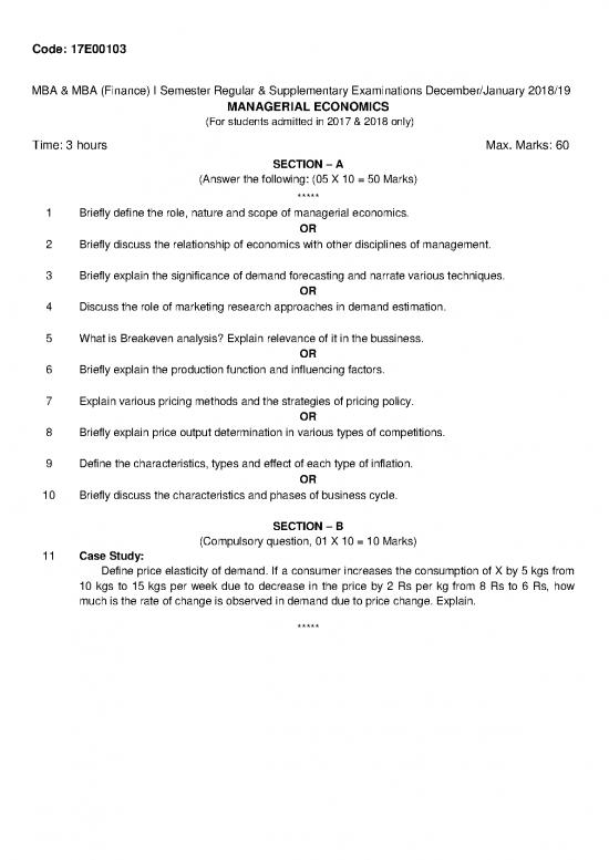 picture Theory Of Production Pdf 126871 | 17e00103 Managerial  Economics