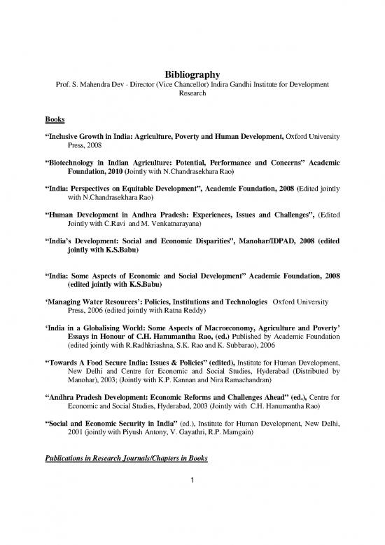 picture Economic Institutions Pdf 127364 | 29d8 Bibliography Mahendra Dev