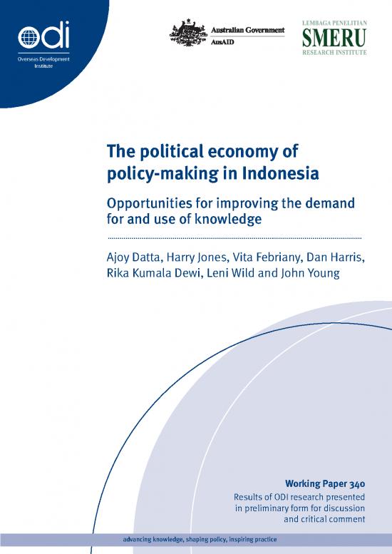 picture_Political Economy Pdf 125908 | 51107 En The Political Economy Of Policy Making In Indonesia Opportunities For Improving