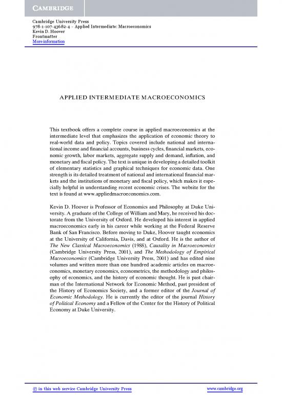 picture Monetary Economics Pdf 126369 | 9781107436824 Frontmatter