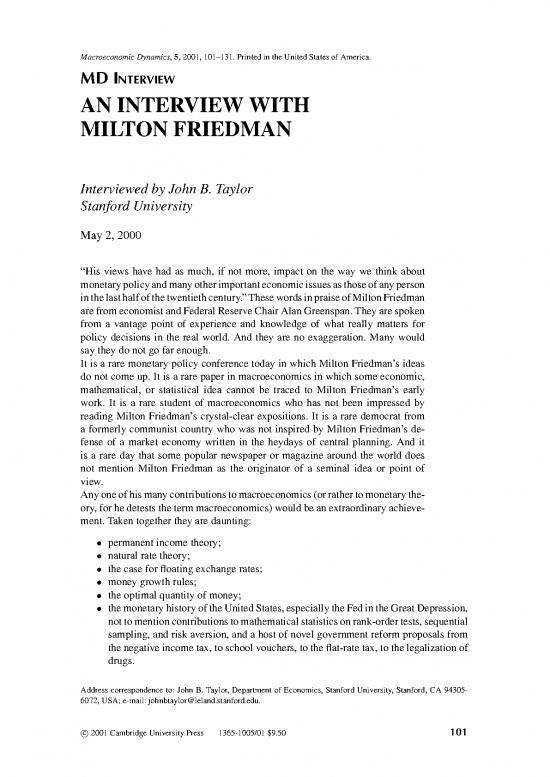 picture Milton Friedman Pdf 127681 | An Interview With Milton Friedman