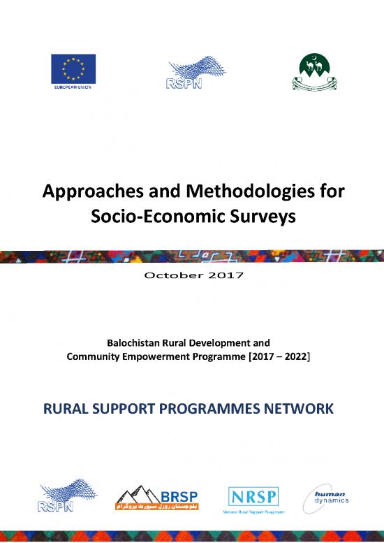 picture1_Approaches And Methodologies For Socio Economic Surveys