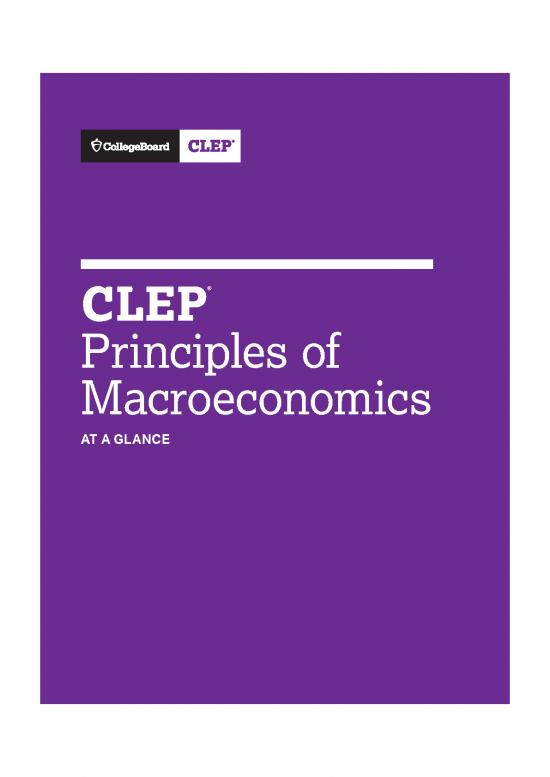 picture1_Economics Pdf 125400 | Clep Exam Fact Sheet Principles Macroeconomics