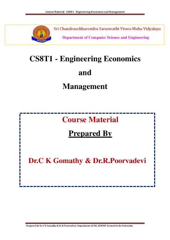 picture Economics Pdf 125489 | Cs8t1   Engineering Economics And Management Course Material Feb 2021