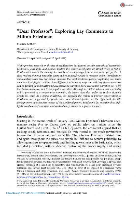 picture Milton Friedman Pdf 127723 | Dear Professor Exploring Lay Comments To Milton Friedman