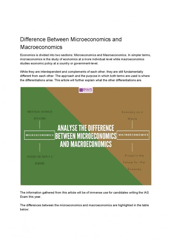 picture_Economic Policy Pdf 126266 | Difference Between Microeconomics And Macroeconomics