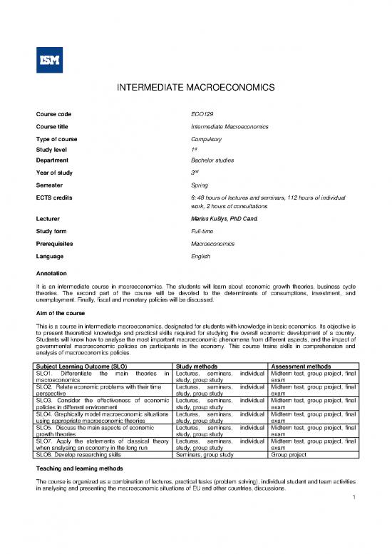 picture1_Monetary Economics Pdf 127084 | Eco129 Intermediate Macroeconomics