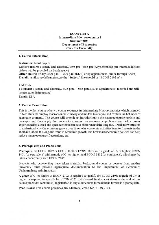 picture Intermediate Macroeconomics Pdf 126390 | Econ 2102a Sayeed S21