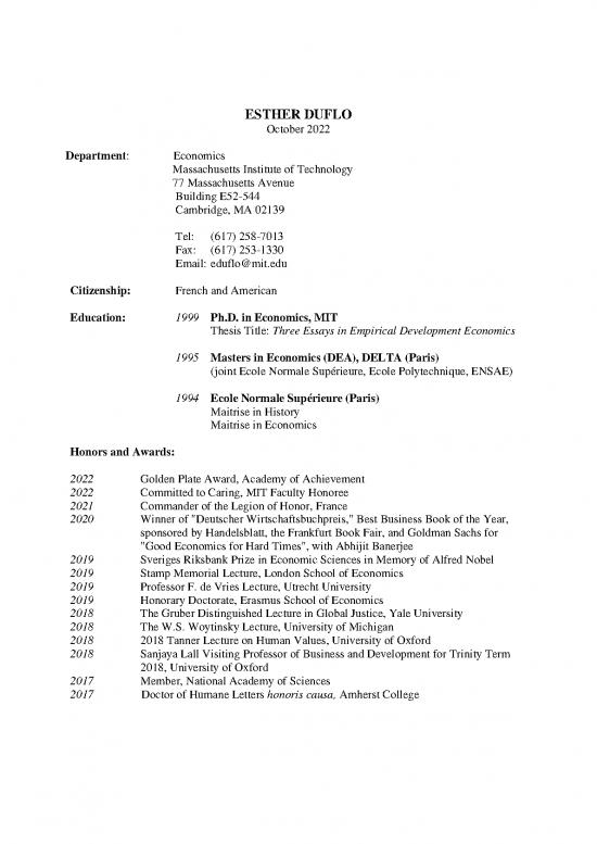 picture Economics Pdf 125430 | Esther Duflo Cv Current 1