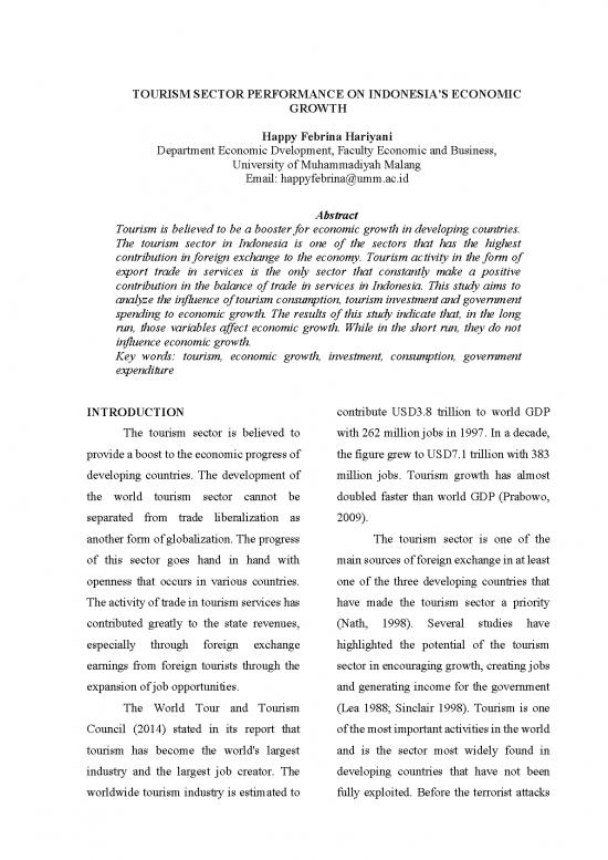 picture_Economic Growth Pdf 125445 | Hariyani   Tourism, Economic Growth, Investment, Consumption, Government Expenditure